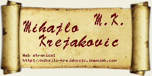 Mihajlo Krejaković vizit kartica